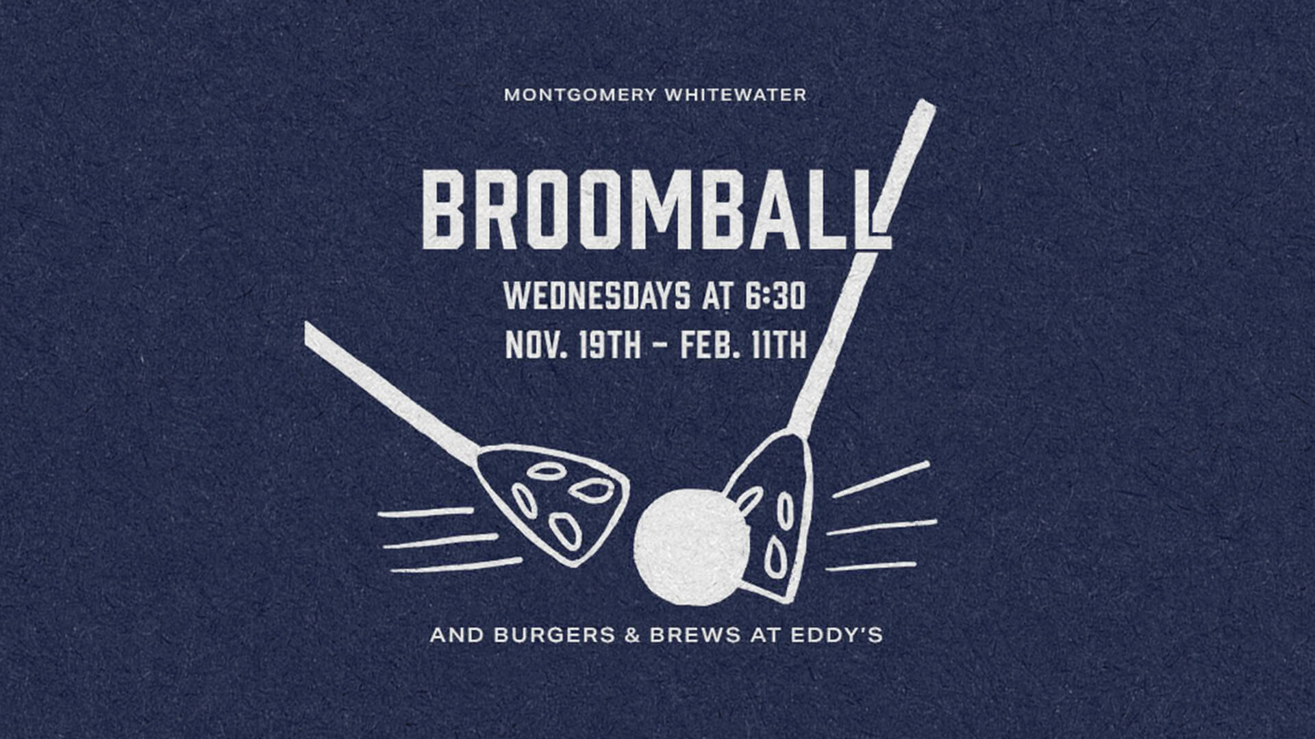 Fun things to do on Wednesday Nights Broomball at Montgomery Whitewater